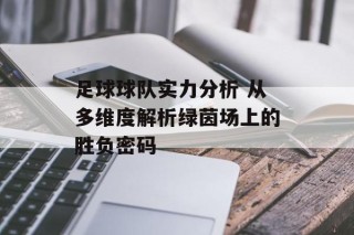 足球球队实力分析 从多维度解析绿茵场上的胜负密码
