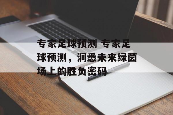 专家足球预测 专家足球预测，洞悉未来绿茵场上的胜负密码  第1张